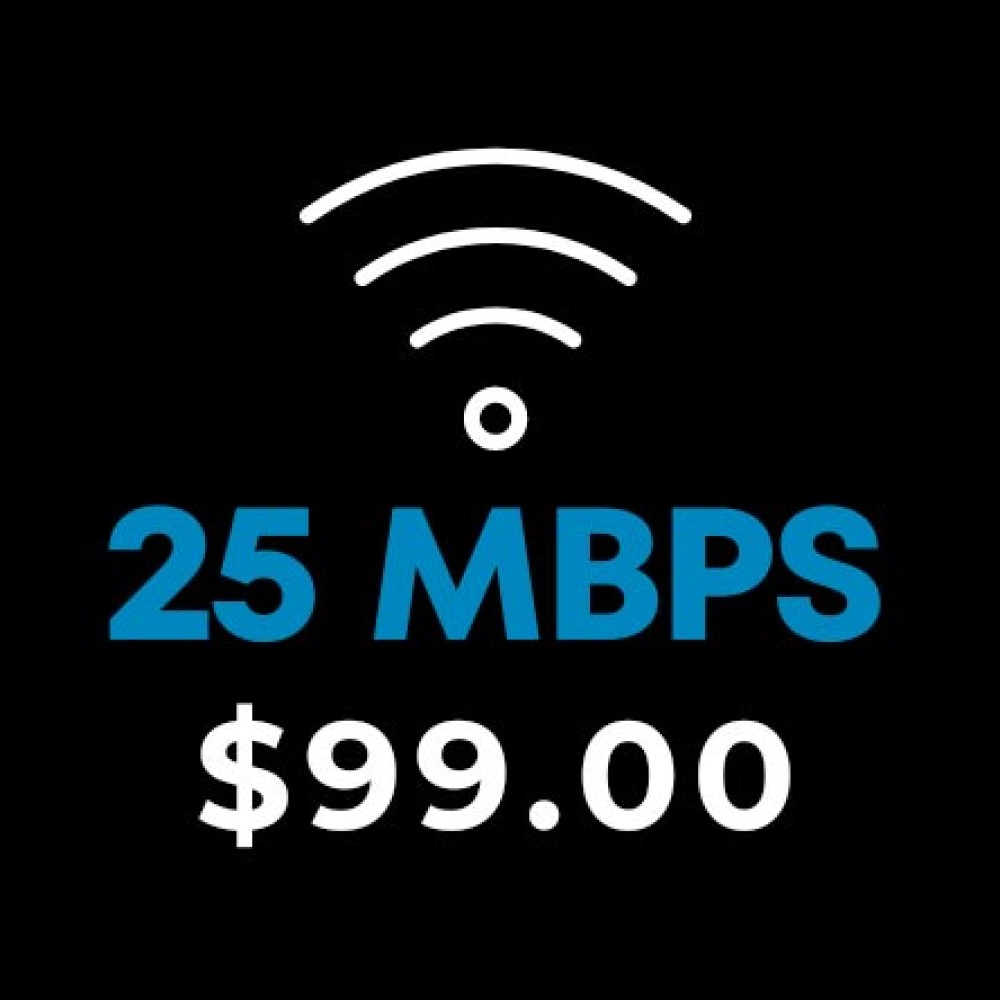 Download speeds (up to)  25 Mbps