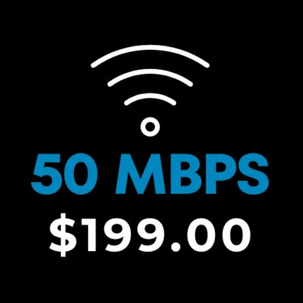 Download speeds (up to)  50 Mbps
