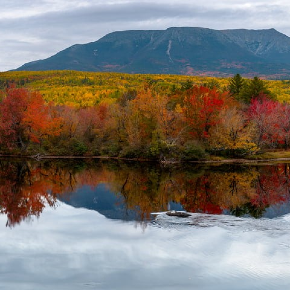 Mt. Katahdin from Abol Bridge